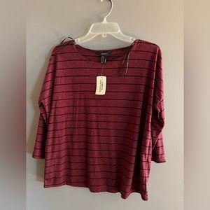 Maroon stripped top
